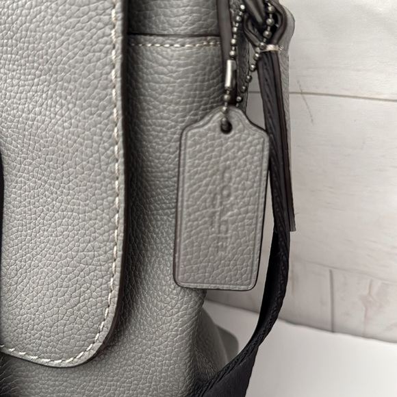 Coach Metropolitan Heather Gray Leather Messenger Bag Laptop Bag Crossbody 55552 - Picture 3 of 13